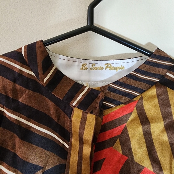 Striped shirt LE SARTE PETTEGOLE mandarin collar Cocoa Blouse - Picture 5 of 11